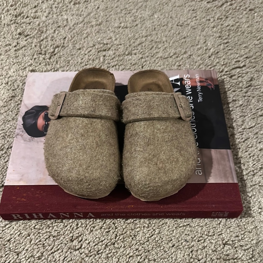 Cozy Tan Wool Clogs